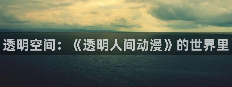 韩漫中文漫画在线阅读：透明空间：《透明人间动漫》的世界里配图